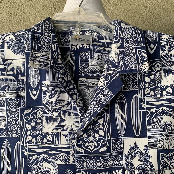 🌴 “Royal Creations” Hawaiian Aloha Camp Shirt size L - Picture 4 of 12